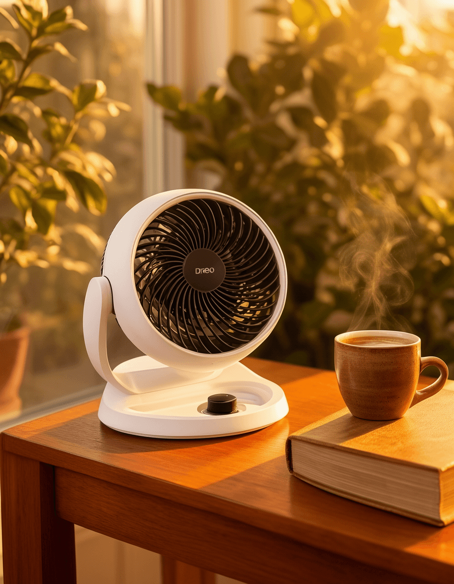 Dreo 12-inch Table Air Circulator Fan (70 ft Airflow, 25 dB Quiet)