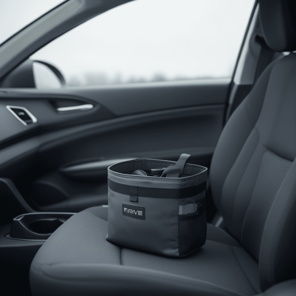 Drive Auto Car Trash Can — Collapsible, Leakproof (Large)