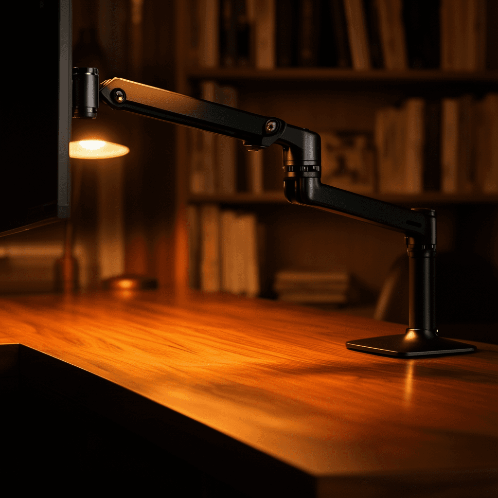 LX Single Monitor Arm, Desk Mount (Matte Black)