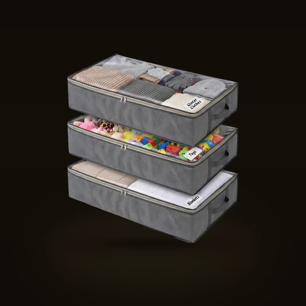 Nest Neatly SmartCube Under-Bed Storage Bags (3-Pack, 39"x18"x6")