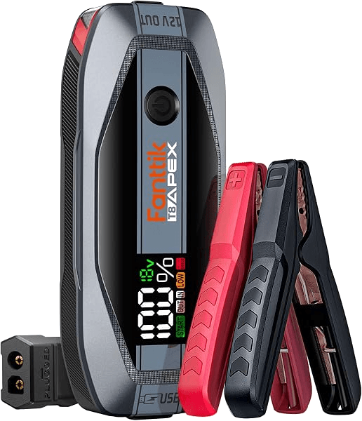 Fanttik T8 Apex 2000A Jump Starter with LED Display, 65W PD
