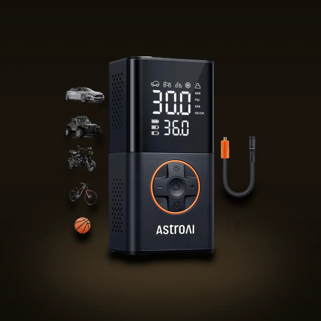 AstroAI L7 Compact Cordless Tire Inflator (150 PSI, under 1 lb)