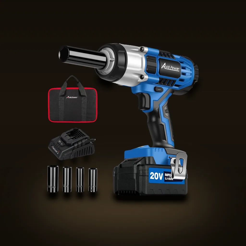 AVID POWER 20V Brushless Cordless Impact Wrench 1/2in Kit (370 ft-lbs)