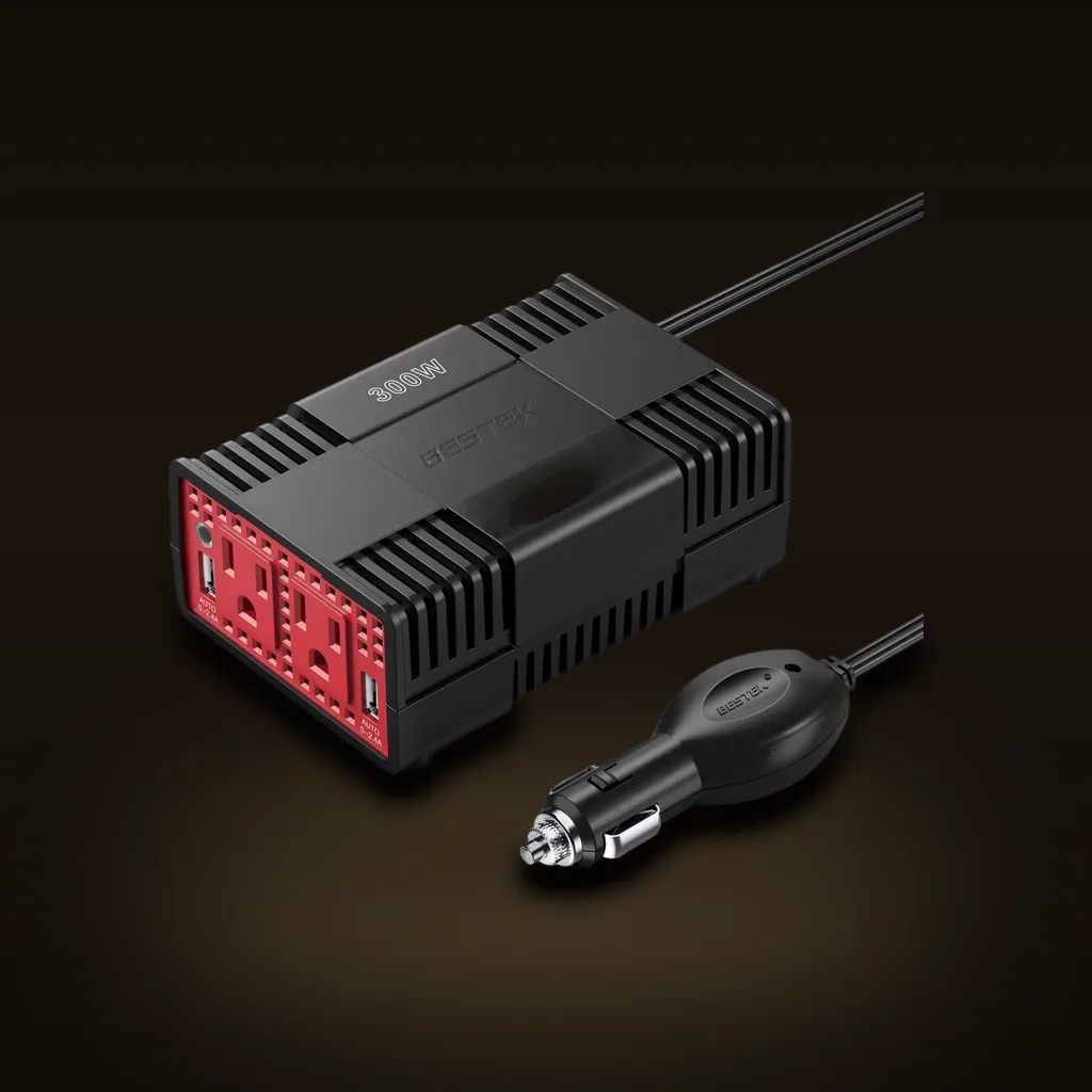 BESTEK 300W Car Power Inverter (Dual AC + Dual USB)