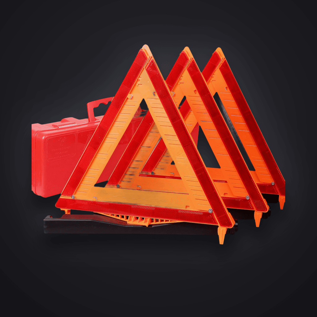 CARTMAN Reflective Warning Triangle Kit (3-Pack, DOT Approved)