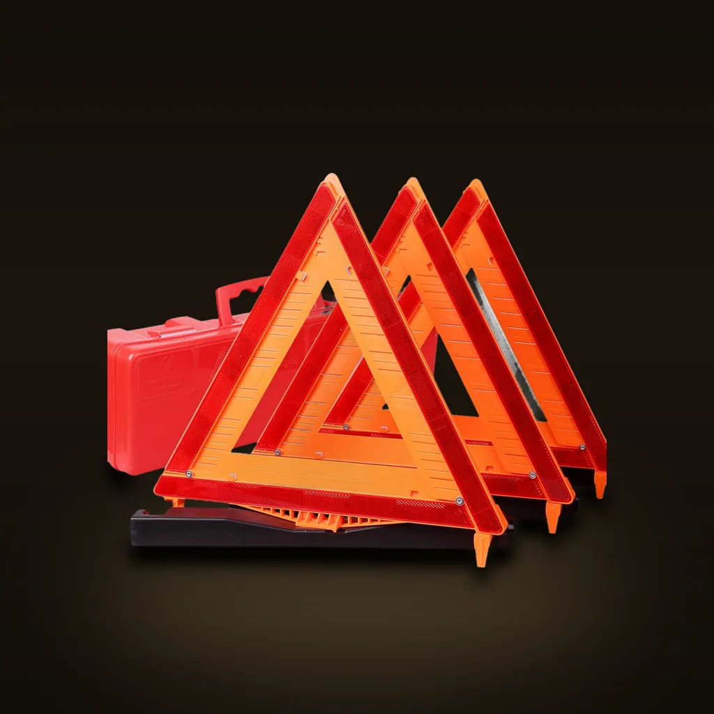 CARTMAN Reflective Warning Triangle Kit (3-Pack, DOT Approved)