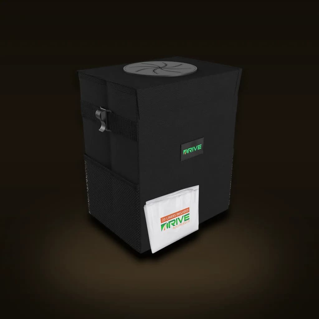Drive Auto Car Trash Can — Collapsible, Leakproof (Large)