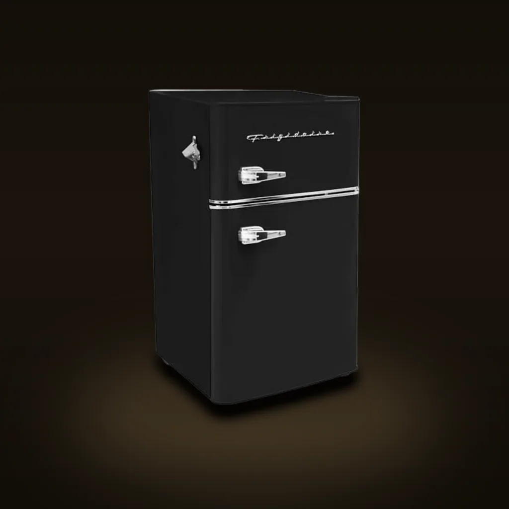 Frigidaire EFR840 Retro 2-Door Mini Fridge with Freezer (3.2 cu ft, Black)
