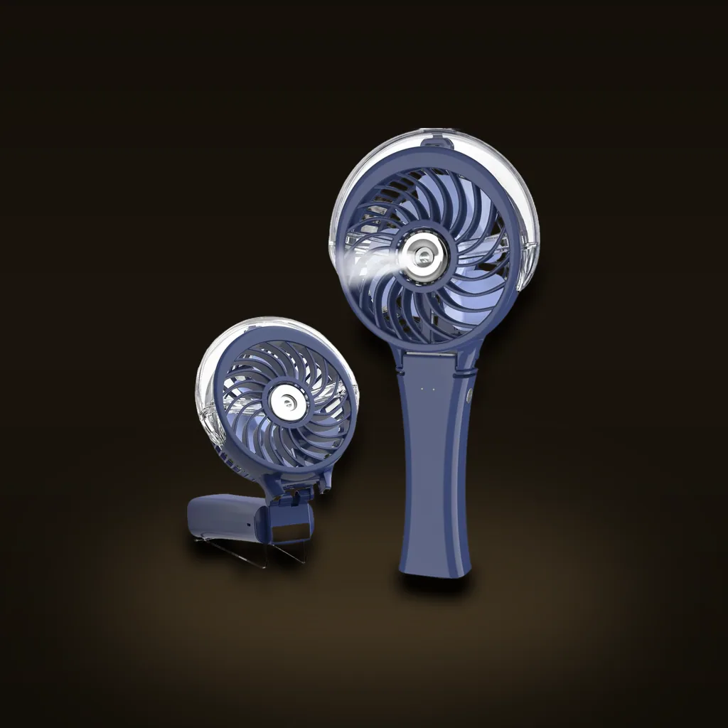 HandFan Portable Handheld Misting Fan (Spray Water Mist + Fan, Rechargeable)