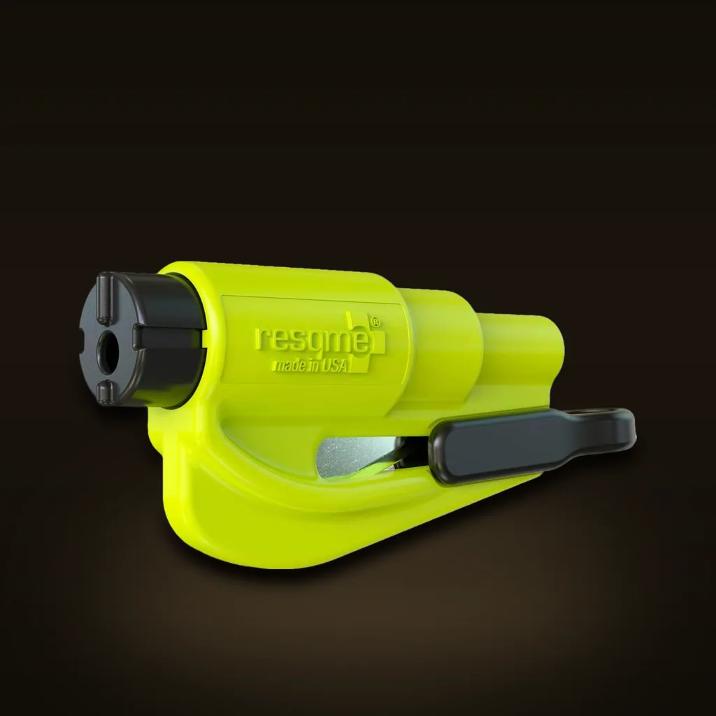resqme The Original Car Escape Tool — Seatbelt Cutter + Window Breaker