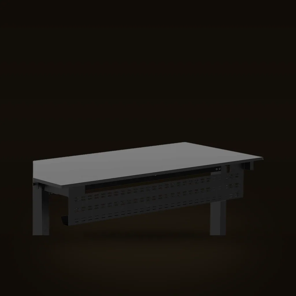 Stand Up Desk Store Under-Desk Cable Management Tray (Black, 51 in)
