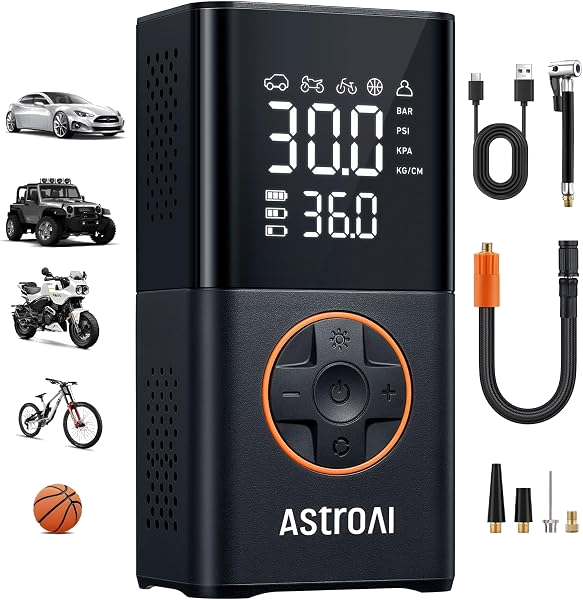 AstroAI L7 Compact Cordless Tire Inflator (150 PSI, under 1 lb)