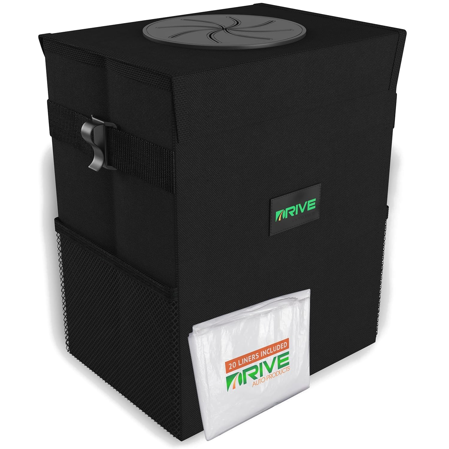 Drive Auto Car Trash Can — Collapsible, Leakproof (Large)