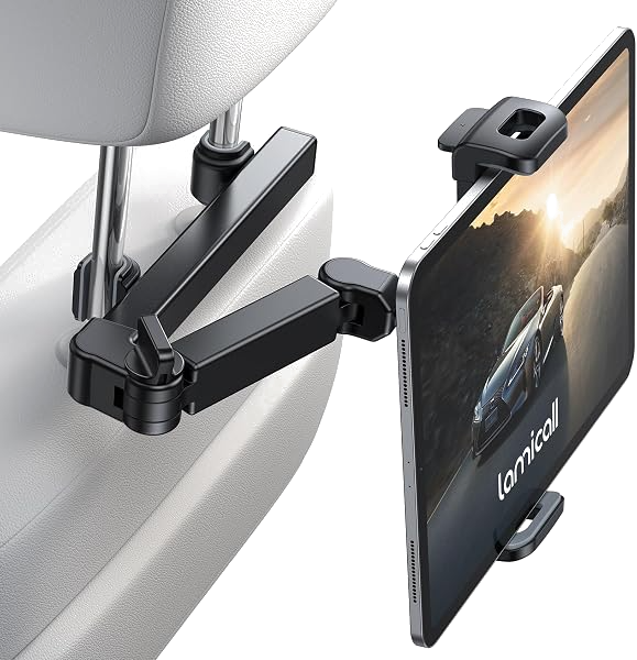 Lamicall Car Headrest Tablet Holder (3-in-1 Extension Arm)