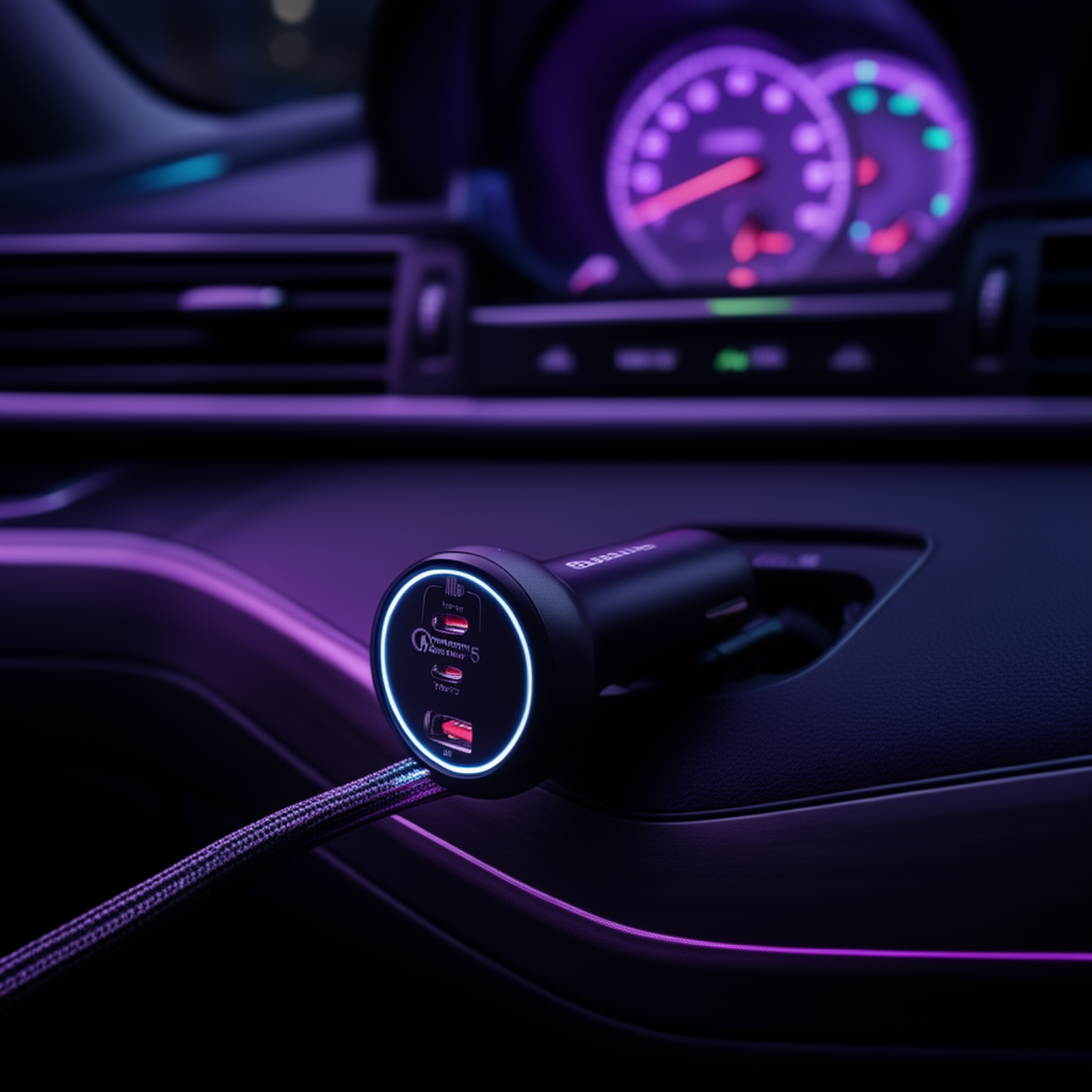 Baseus 160W USB-C Car Charger (3-Port, QC5.0/PD3.0/PPS)