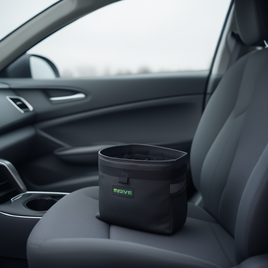 Drive Auto Car Trash Can — Collapsible, Leakproof (Large)