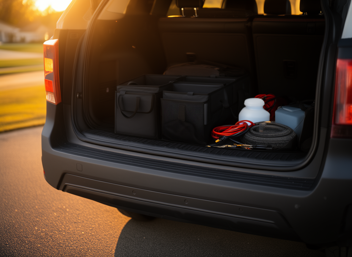 DRIVE Car Trunk Organizer (Collapsible, Multi-Compartment)