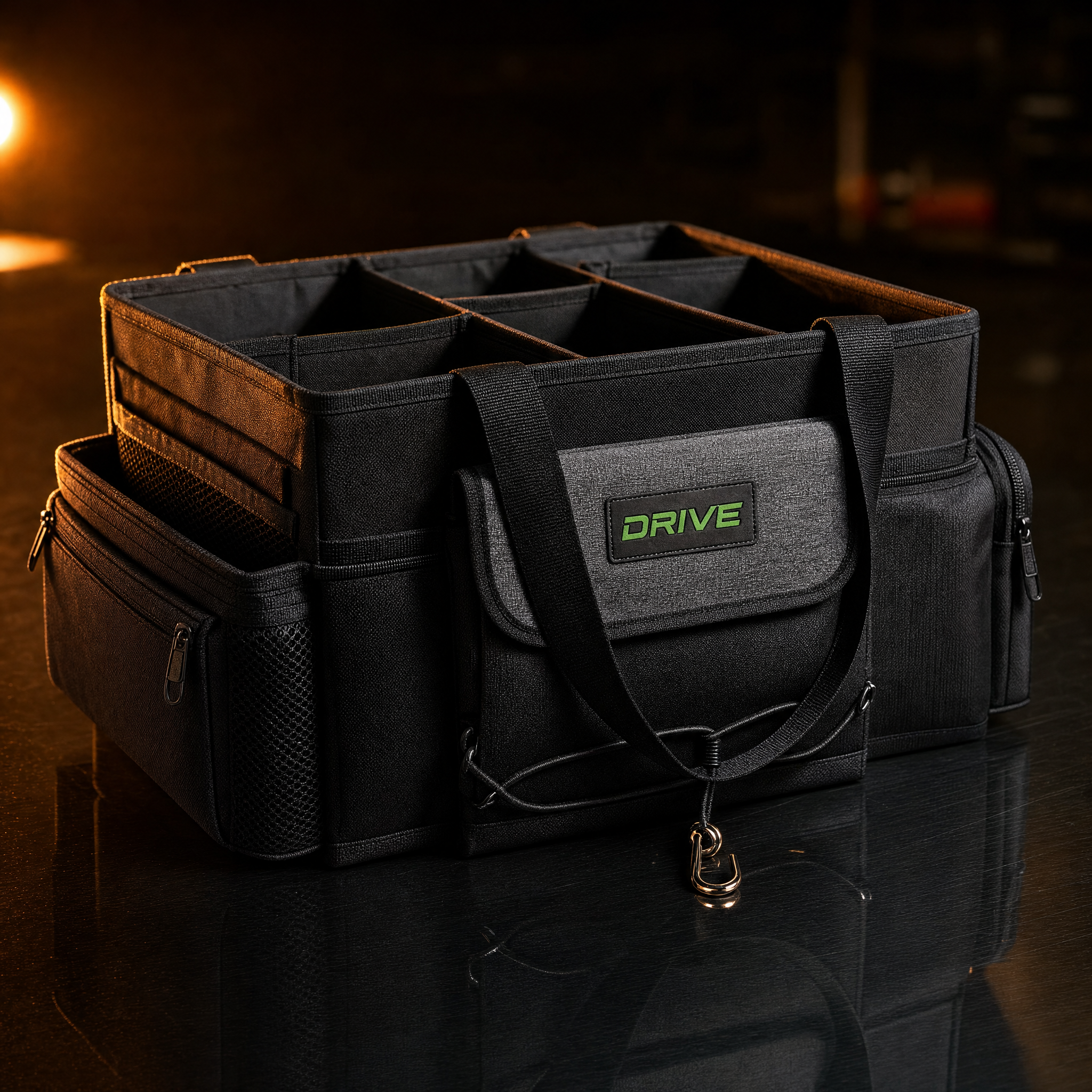 DRIVE Car Trunk Organizer (Collapsible, Multi-Compartment)