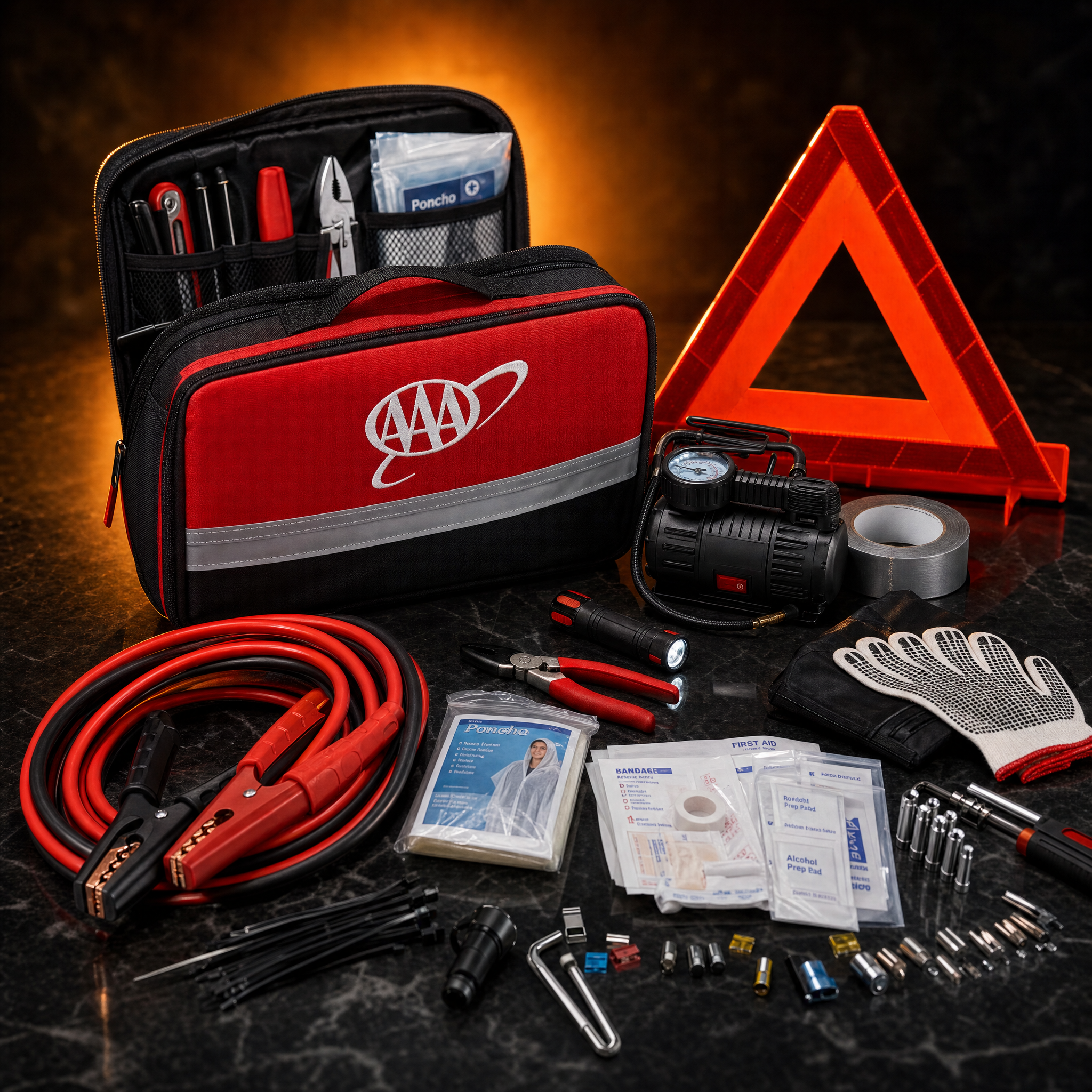 Lifeline 4388AAA Excursion Road 76-Piece Roadside Assistance Kit