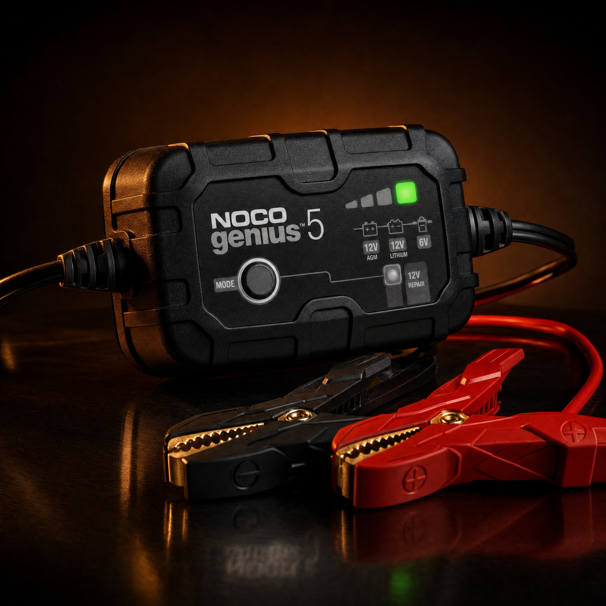 NOCO GENIUS5 Smart Battery Charger & Maintainer (5A, 6V/12V)