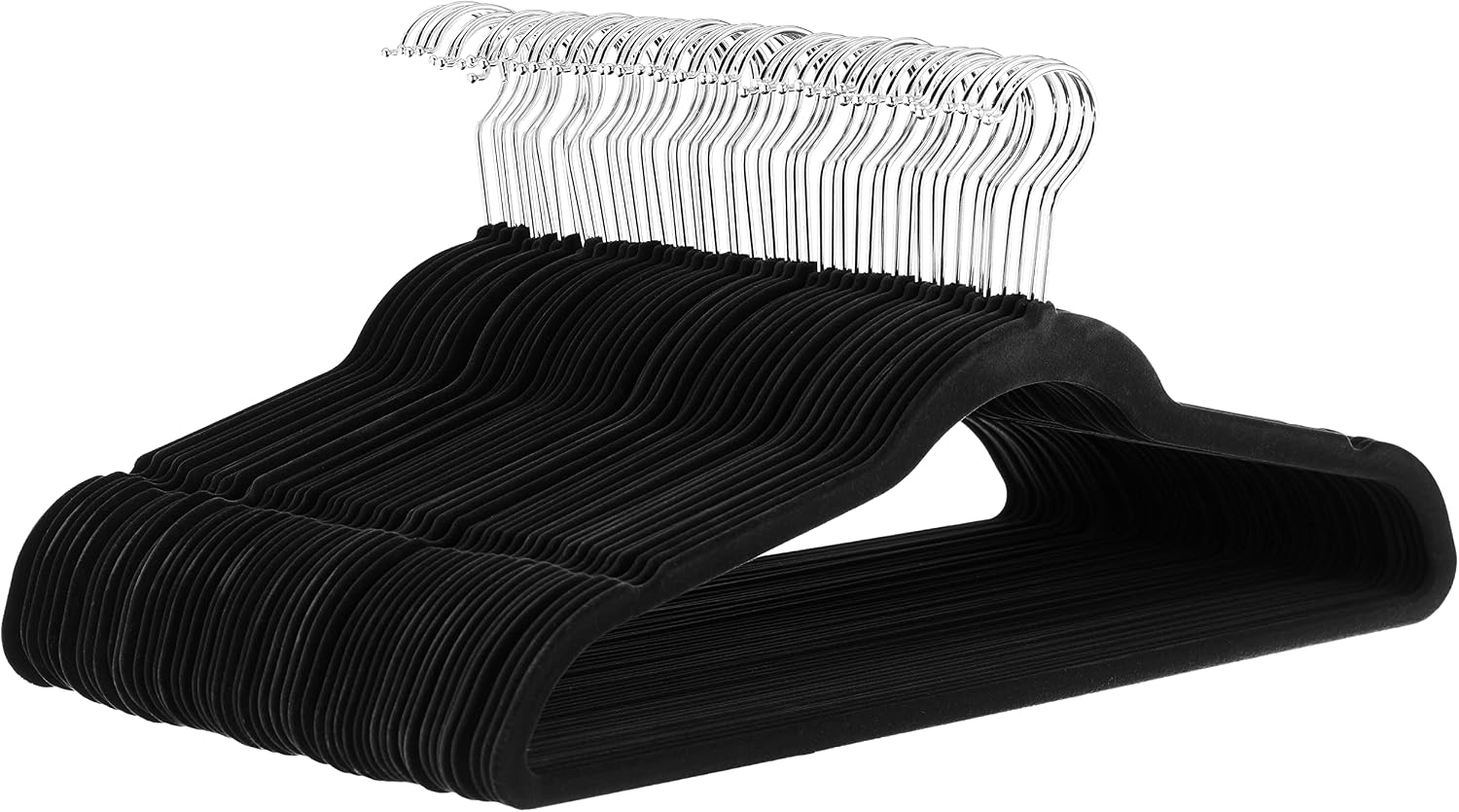 Amazon Basics Slim Velvet Non-Slip Hangers (50-Pack)