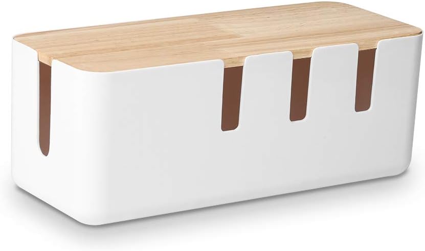 Baskiss Cable Management Box (Wood Lid)